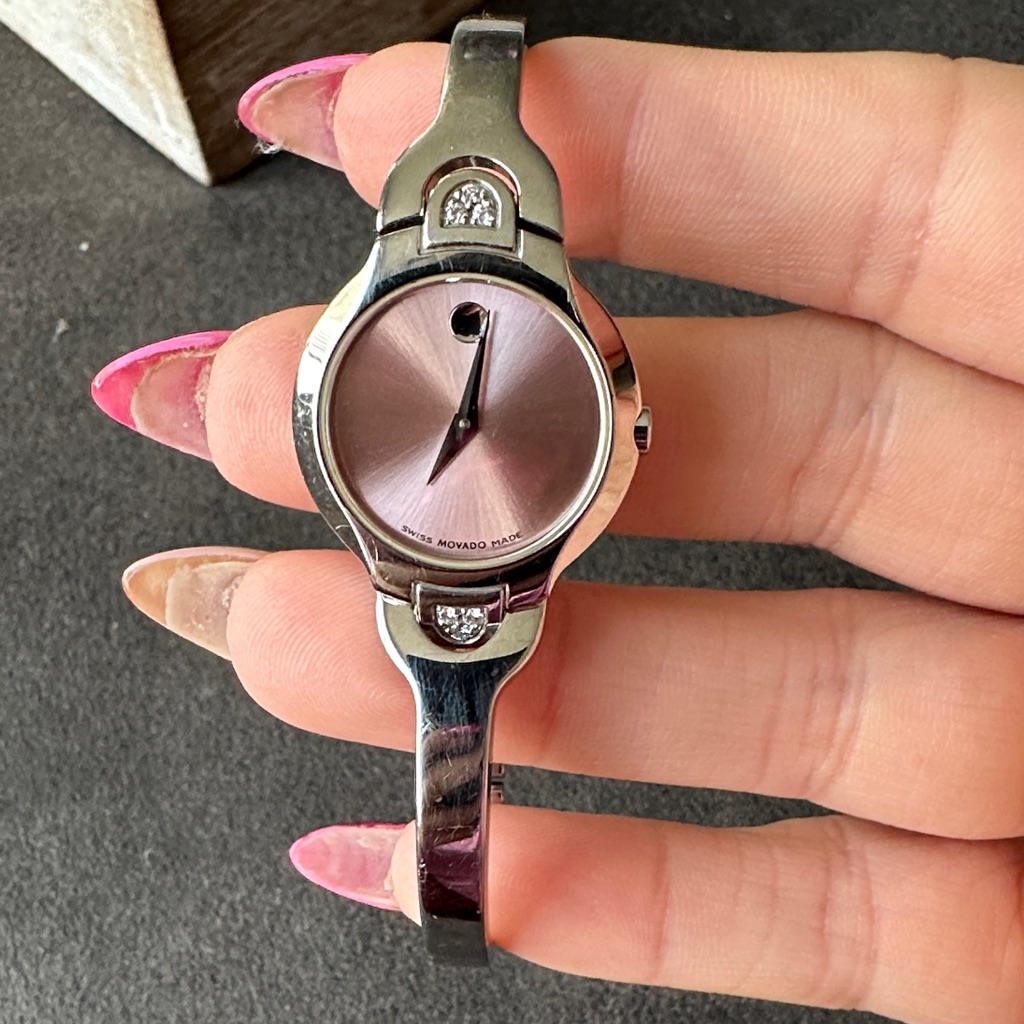 Movado Silver And Pink Smartwatch